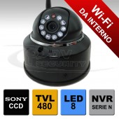 Telecamera IP wifi dome con 10 led