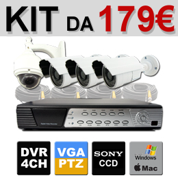 Telecamere e dvr nel kit videosorveglianza in offerta